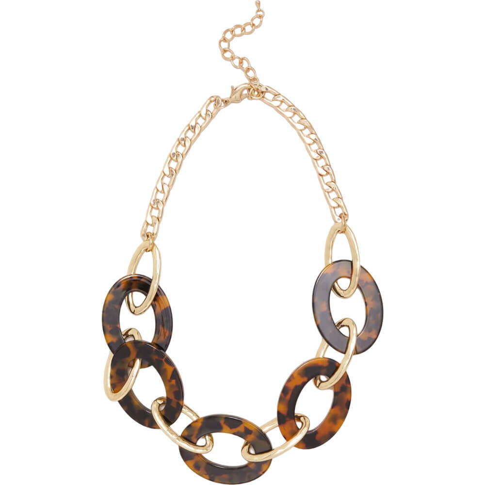 Phase Eight Gold Tort Resin Necklace